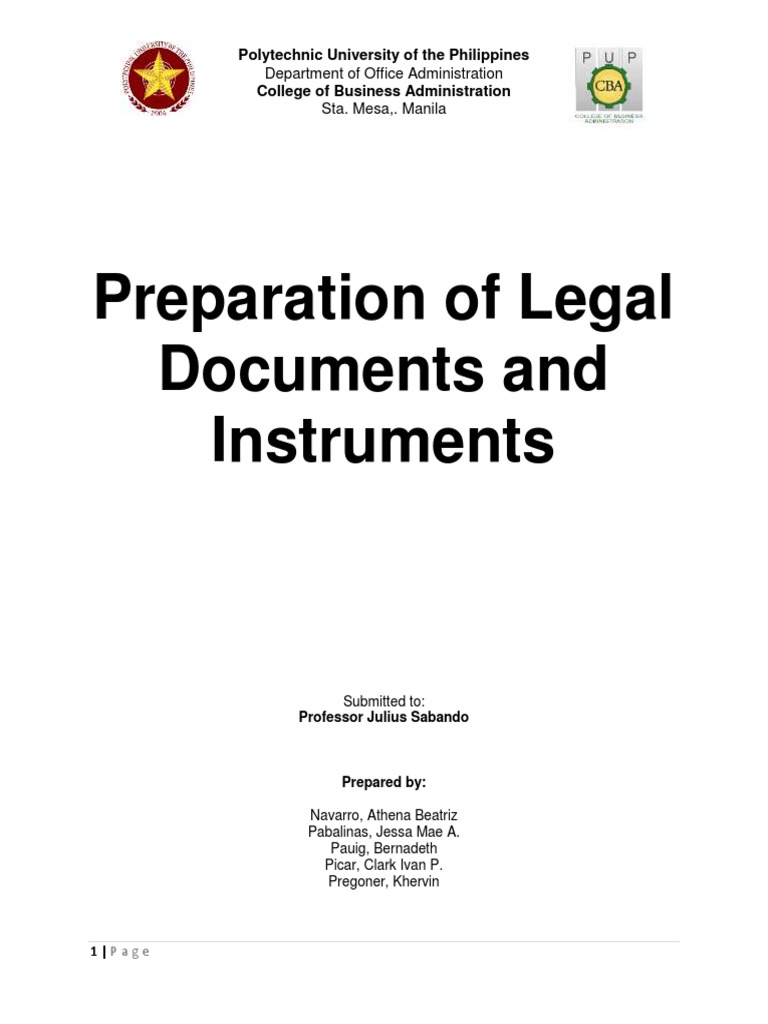 Chapter 5 preparation of legal documents and instruments pdf case