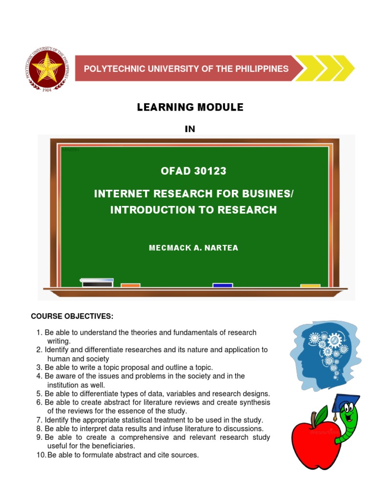 Ofad 30123 - Internet Research For Business (Introduction To