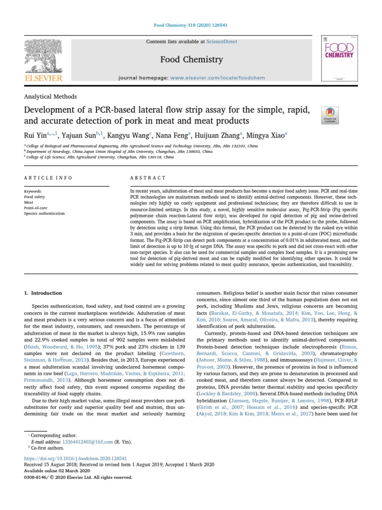 10 1016 j foodchem 2020 126541 pdf polymerase chain reaction gel