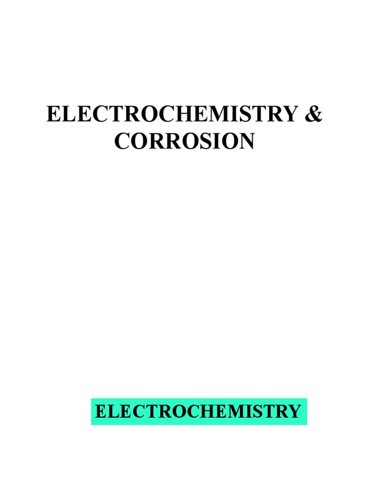 Electrochemistry & Corrosion | PDF | Paint | Chemical Substances