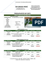 Presupuesto #2071 - Grass Decorativo - Ing. Denis Tantajulca - 80 m2 - Talara