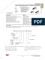 PN Series Alternate & Momentary Action Pushbutton Switches: Features/Benefits Typical Applications