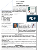Massage Certificate Course Fact Sheet