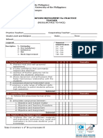 2023 Evaluation Instrument For Practice Teacher - Regular - Docx 2