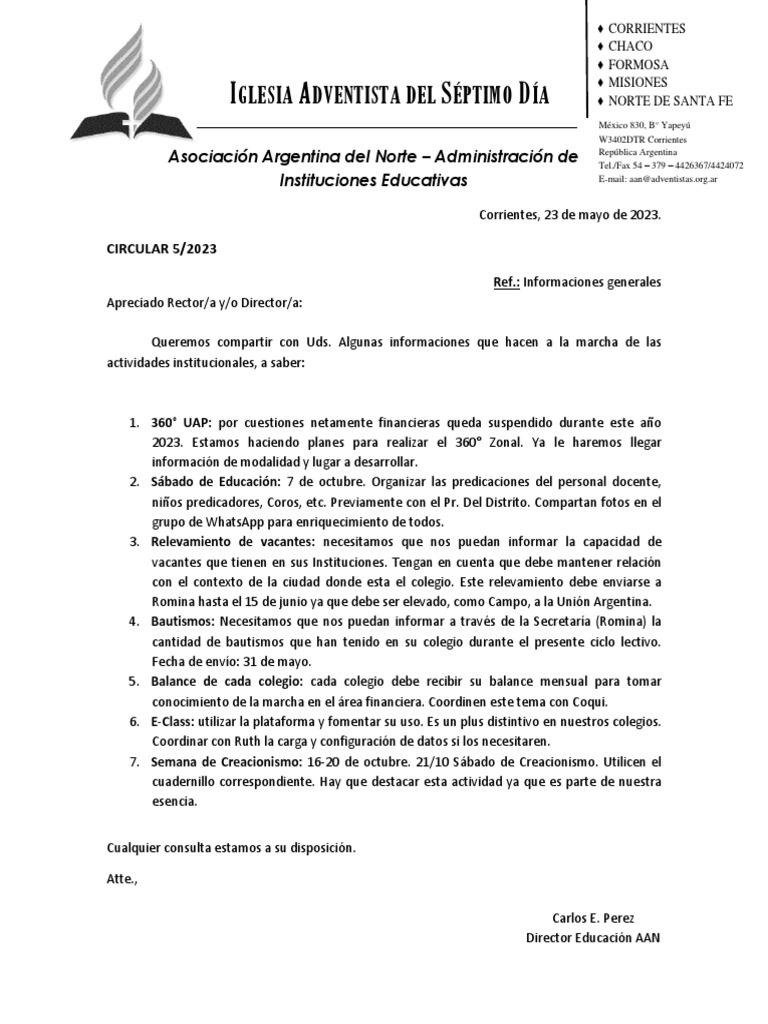 Circular 5 Of 2009
