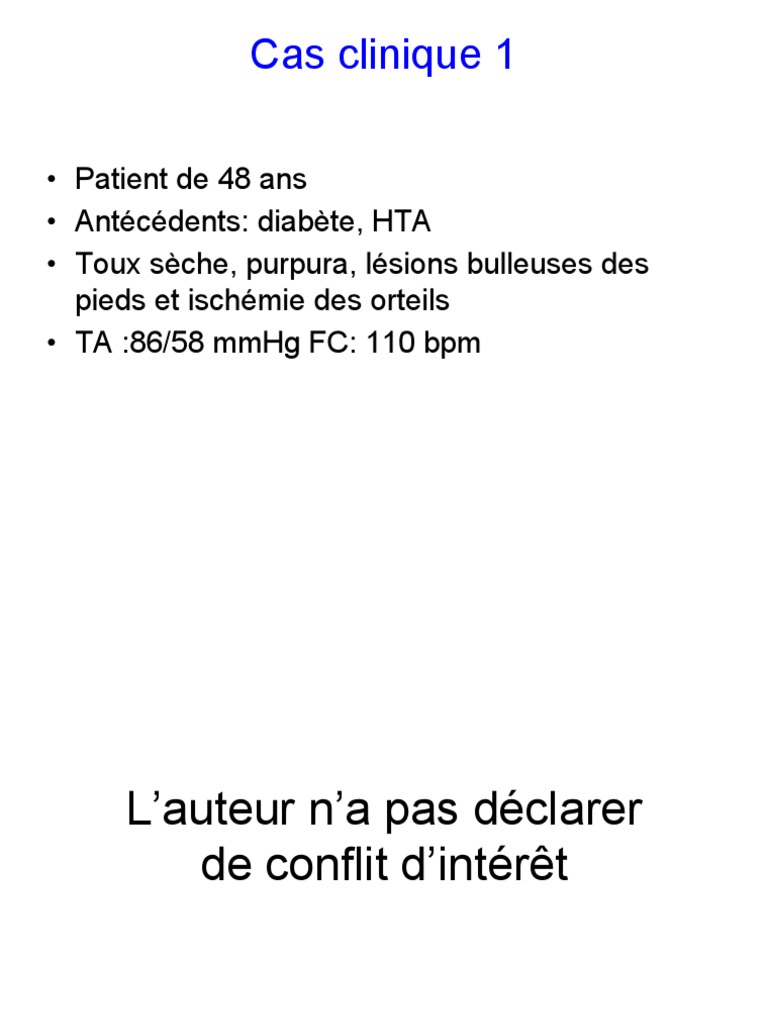Cas cliniques d'insuffisance cardiaque | PDF | État de choc ...