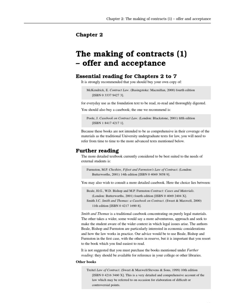 Contract Law: Offer and Acceptance | PDF | Offer And Acceptance | Legal ...