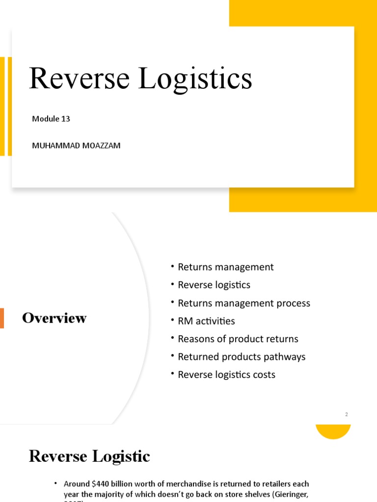 Module 14 reverse logistics pdf logistics reuse