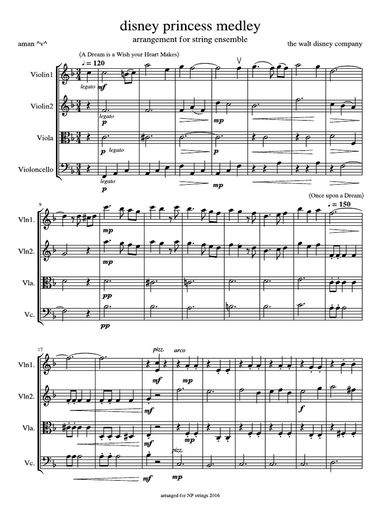 Disney Princess Medley Pdf