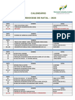 Calendario RCC Arquidiocese de Natal 2023 - Conselho