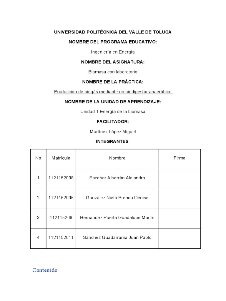 Producci n de biog s mediante un biodigestor anaer bico pdf biog s