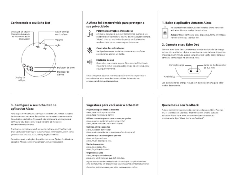 Echo+Dot+(4th+Gen)+With+Clock QSG BR | PDF