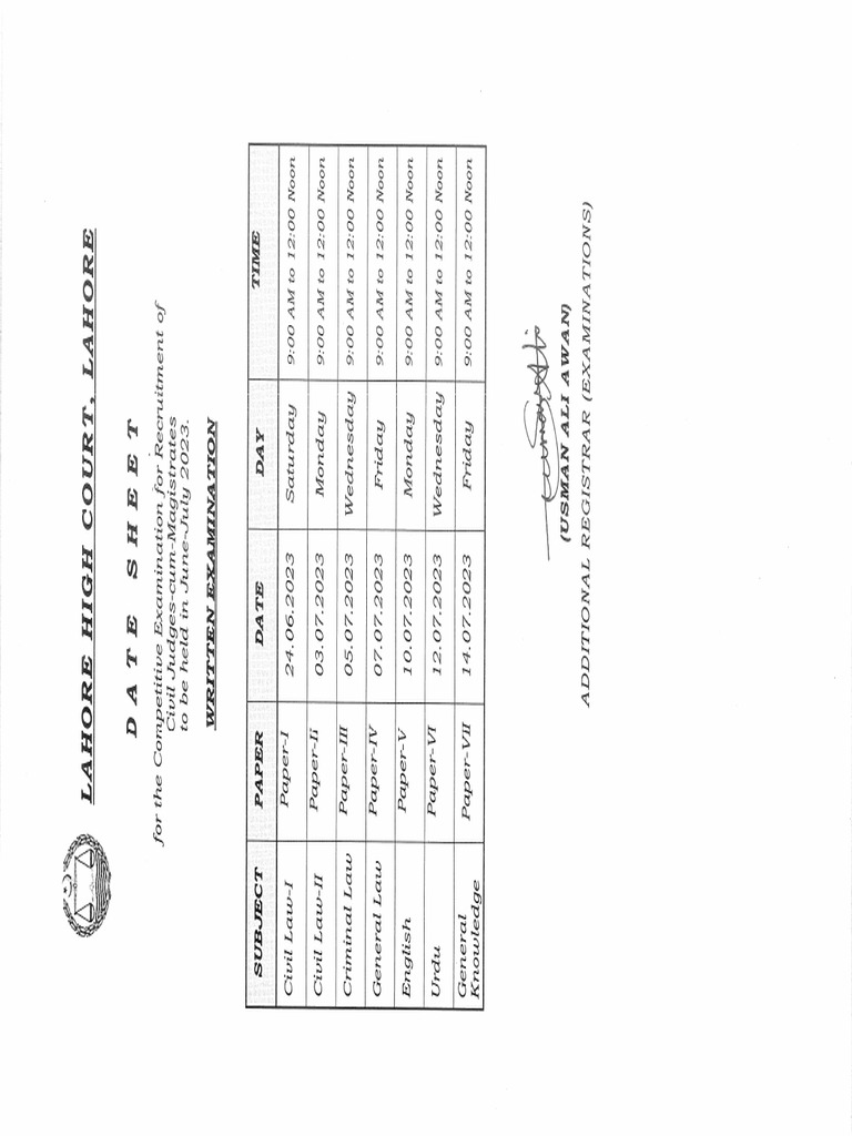 Date sheet cjm pdf