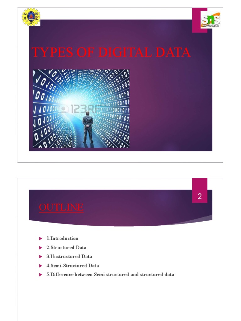 Types of Digital Data | PDF | Data Model | Database Index