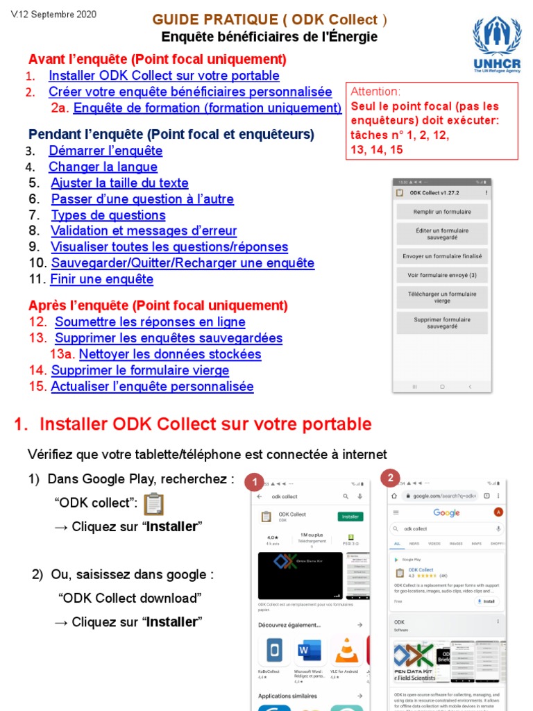 Installation et utilisation d'ODK Collect | PDF | Téléphone intelligent ...
