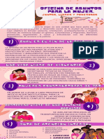 Infografía Ni Una Menos Feminista Ilustrada Rosa y Naranja