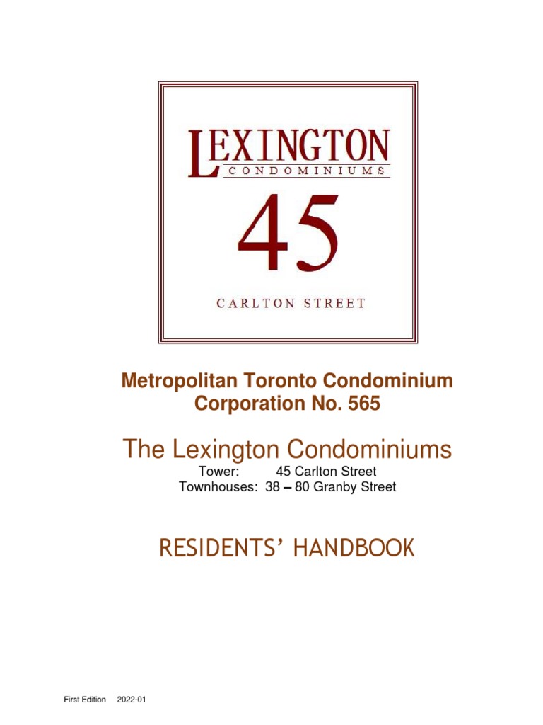 Lexington Condos Residents' Handbook | PDF | Waste | Recycling