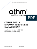 Vdocument - in - Othm Level 6 Diploma in Business Management The Othm Level 6 Diploma in Business