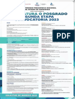 Convocatoria 2023 Segunda Etapa