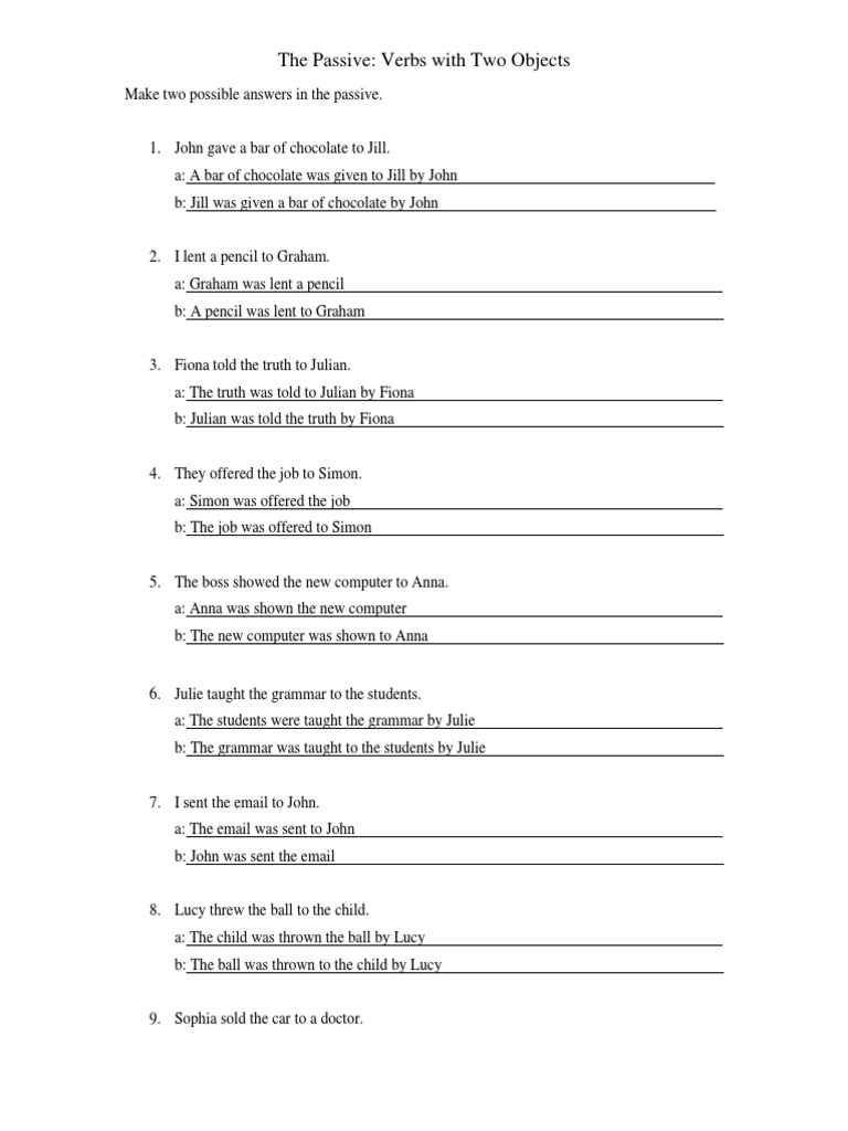 Passive verbs with two objects katherine pe afiel pdf