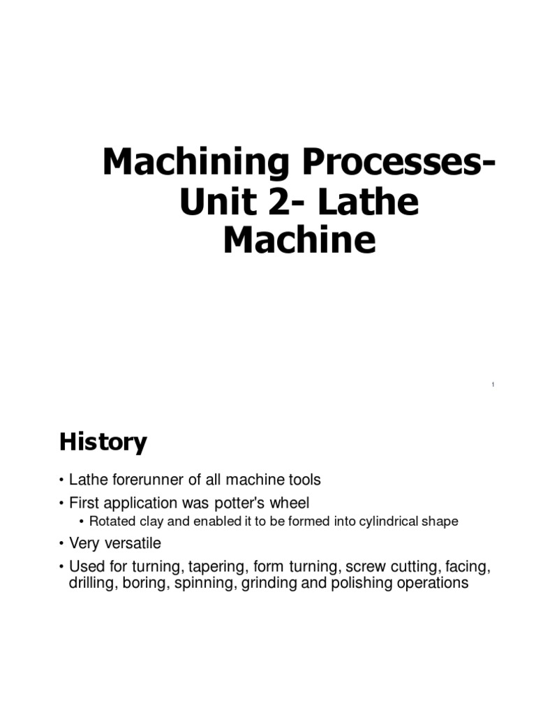 Lathe Machine Pdf Manufactured Goods Crafts