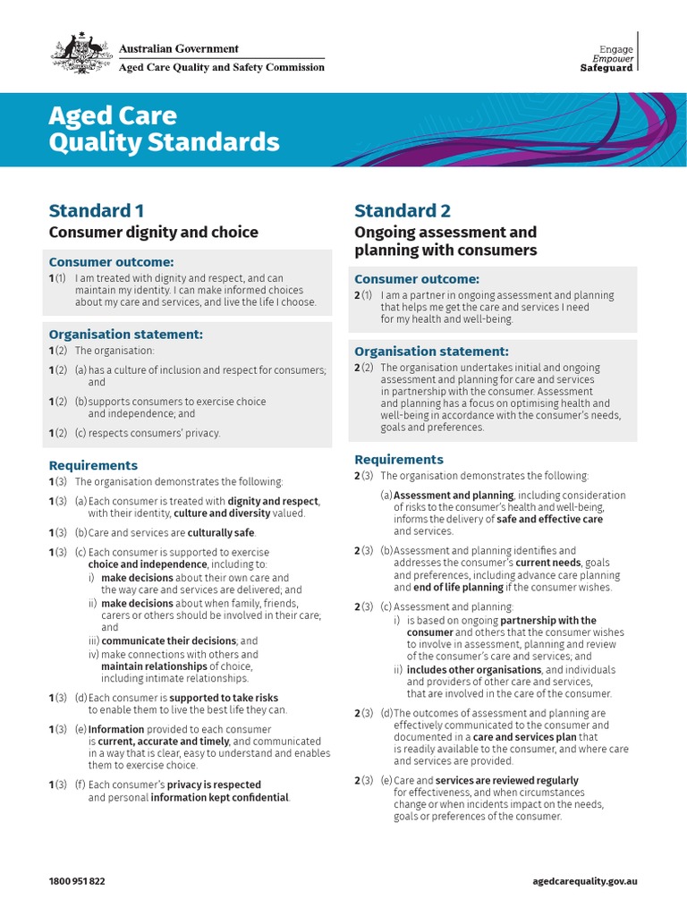 Aged Care Quality Standards Overview | PDF | End Of Life Care | Governance