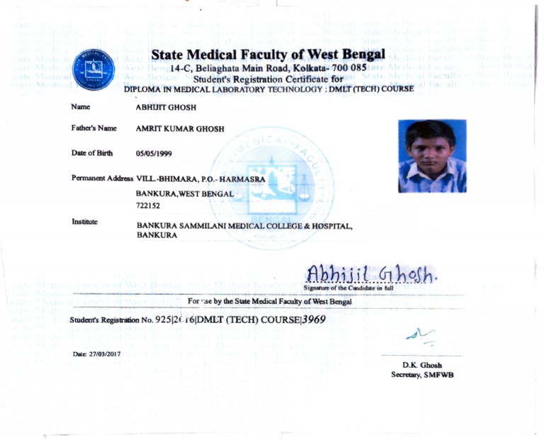 DMLT Registration | PDF