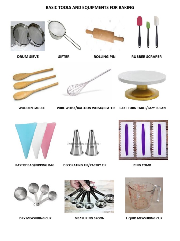 Tools and Equipments PDF Cakes Baking