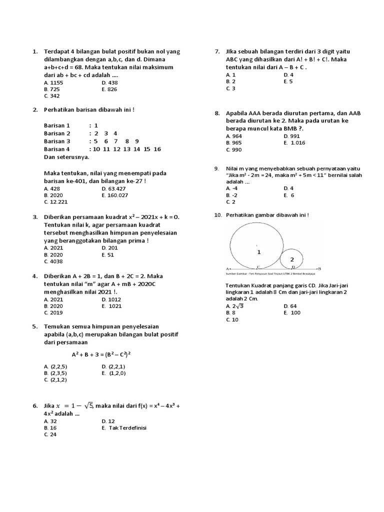 Penalaran Matematika Kuantitatif Pdf