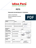 Ap-Sha-Pets-001. Traslado de Materiales y Personal