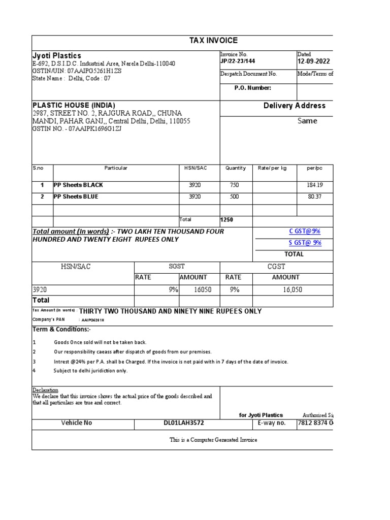 Plastic House INV JP22!23!144 PDF Public Finance Government