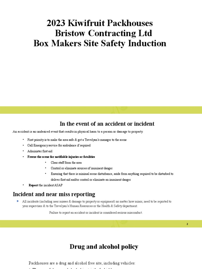 Kiwifruit Packhouse Safety Guidelines | PDF | Hygiene | Food Safety