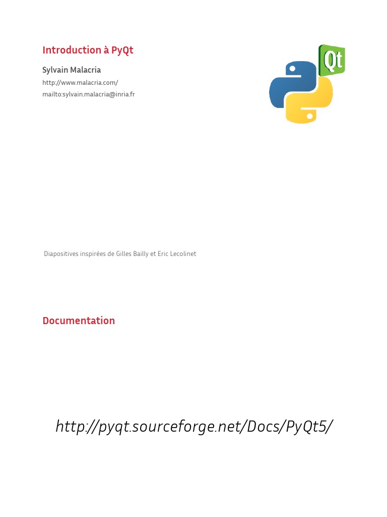 Introduction à PyQt et ses fonctionnalités | PDF | Informatique ...