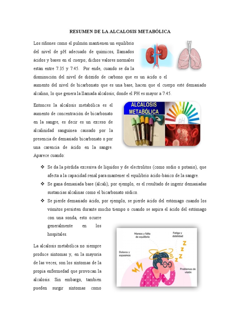 Alcalosis Metabolica PDF Sangre Electrólito
