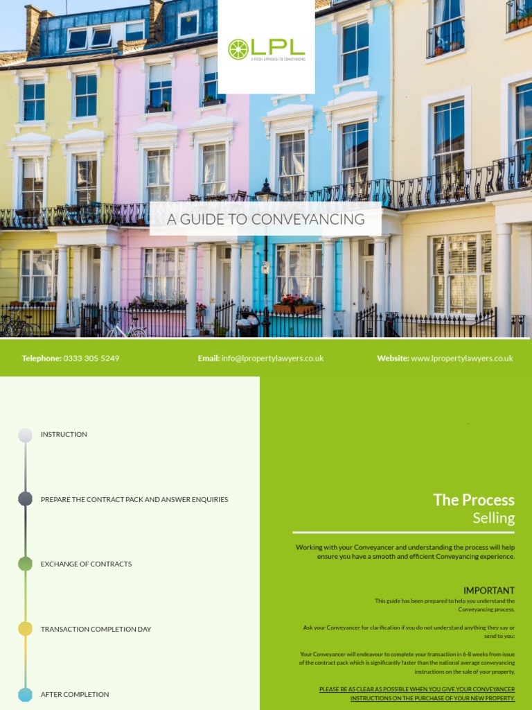 LPL Conveyancing Guide | PDF | Conveyancing | Mortgage Loan