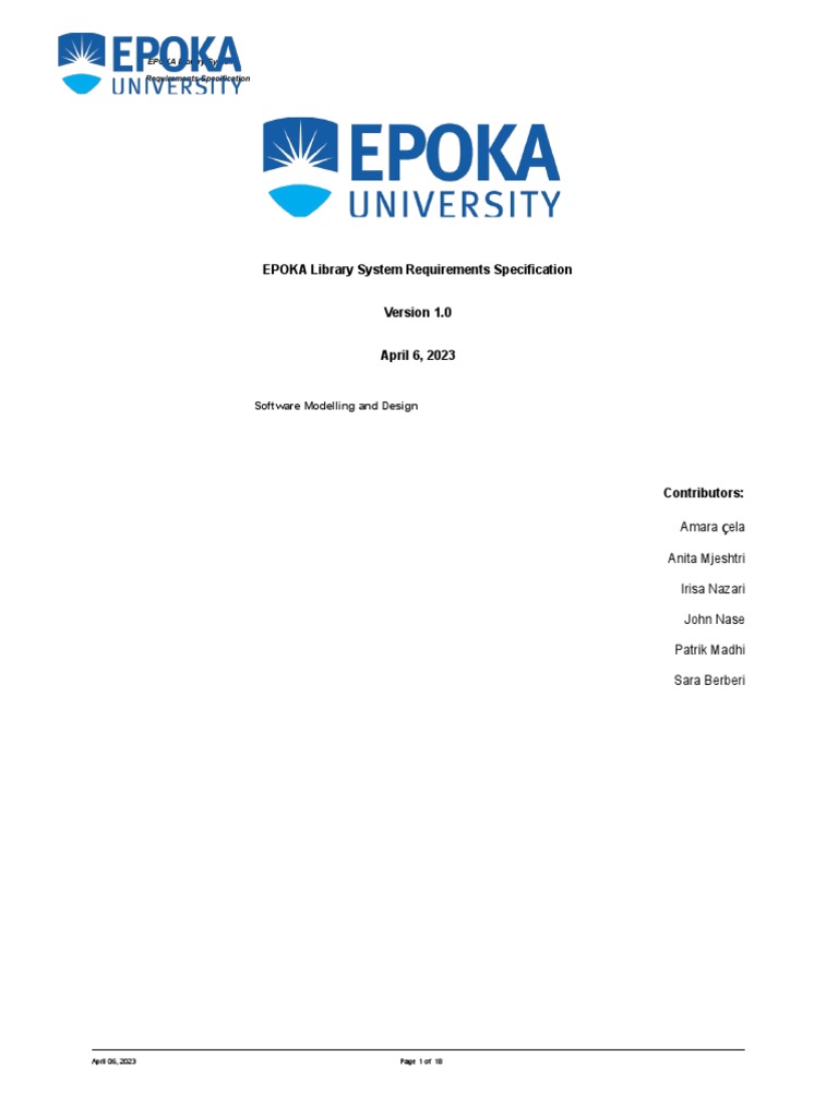 Epoka library system documentation pdf libraries world wide web