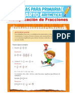 Multiplicación de Fracciones para Cuarto de Primaria