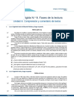 Práctica Dirigida N. 9. Fases de La Lectura: Unidad III. Comprensión y Comentario de Textos