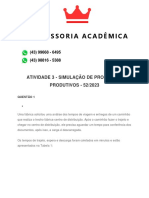 Atividade 3 - Simulação de Processos Produtivos - 52 2023