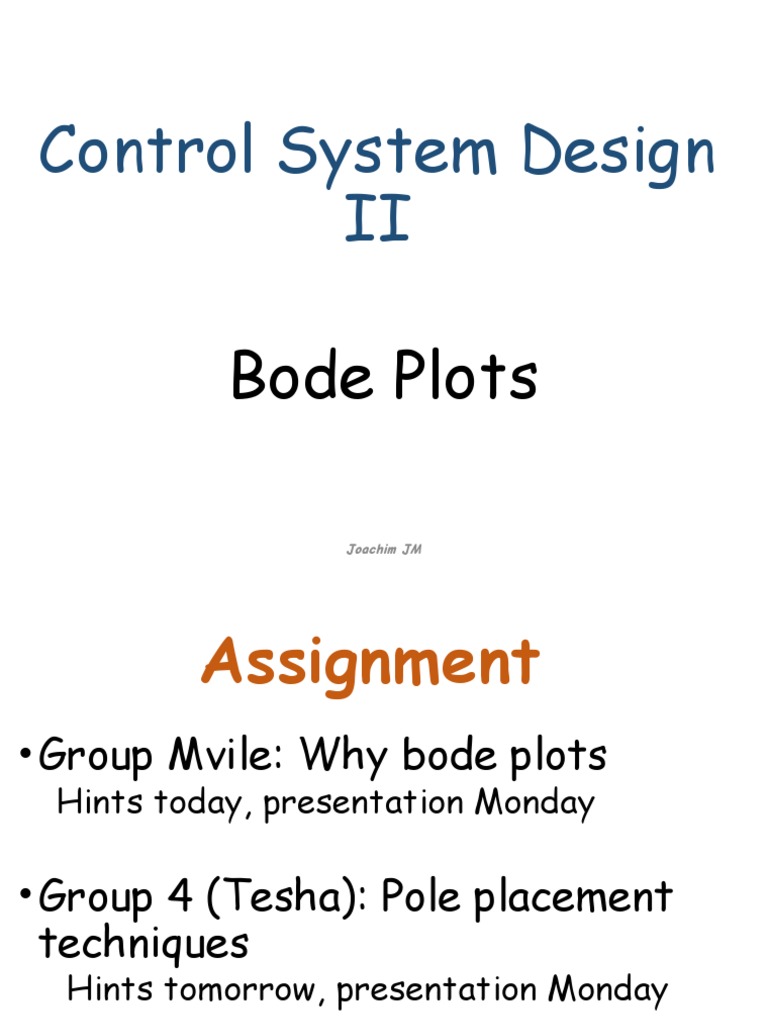 Bode Plots in Control System Design | PDF
