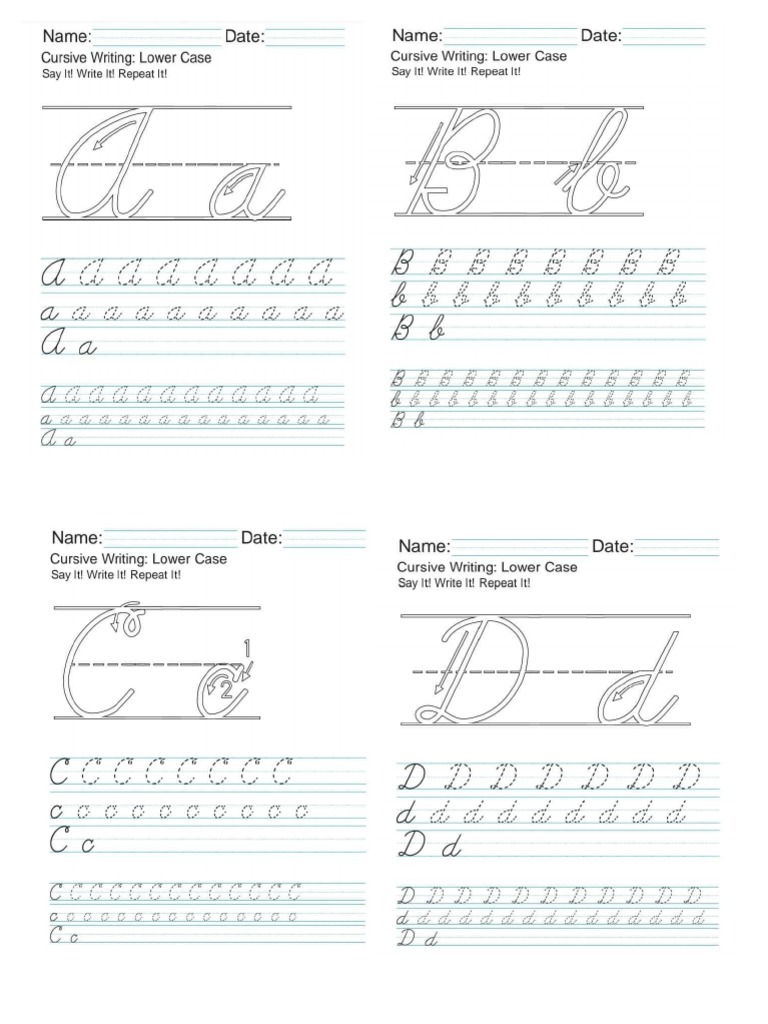 Cursive Letters | PDF