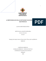 La Responsabilidad de Las Entidades Financieras Por Fraudes Electrónicos