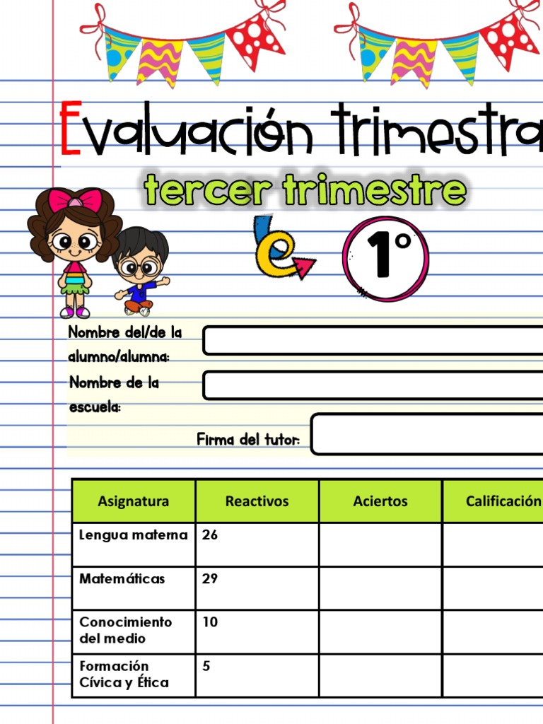 EXAMEN TERCER TRIMESTRE PRIMER GRADO PDF Caperucita Roja