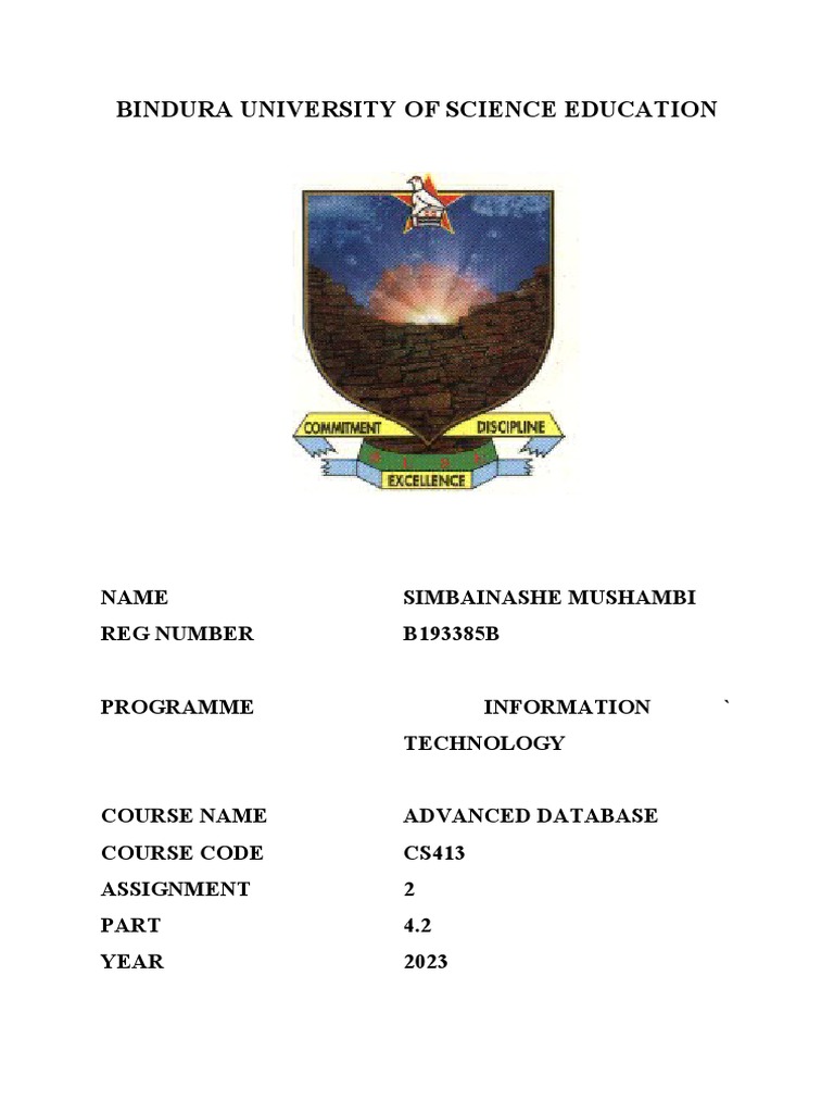 Advanced Database Ass 2 B193385B | PDF | Data Management | Information ...