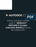 Cómo Cambiar - Correa Poli V - RENAULT MEGANE II Coupé-Cabriolet (EM0 - 1 - ) - Guía de Sustitución