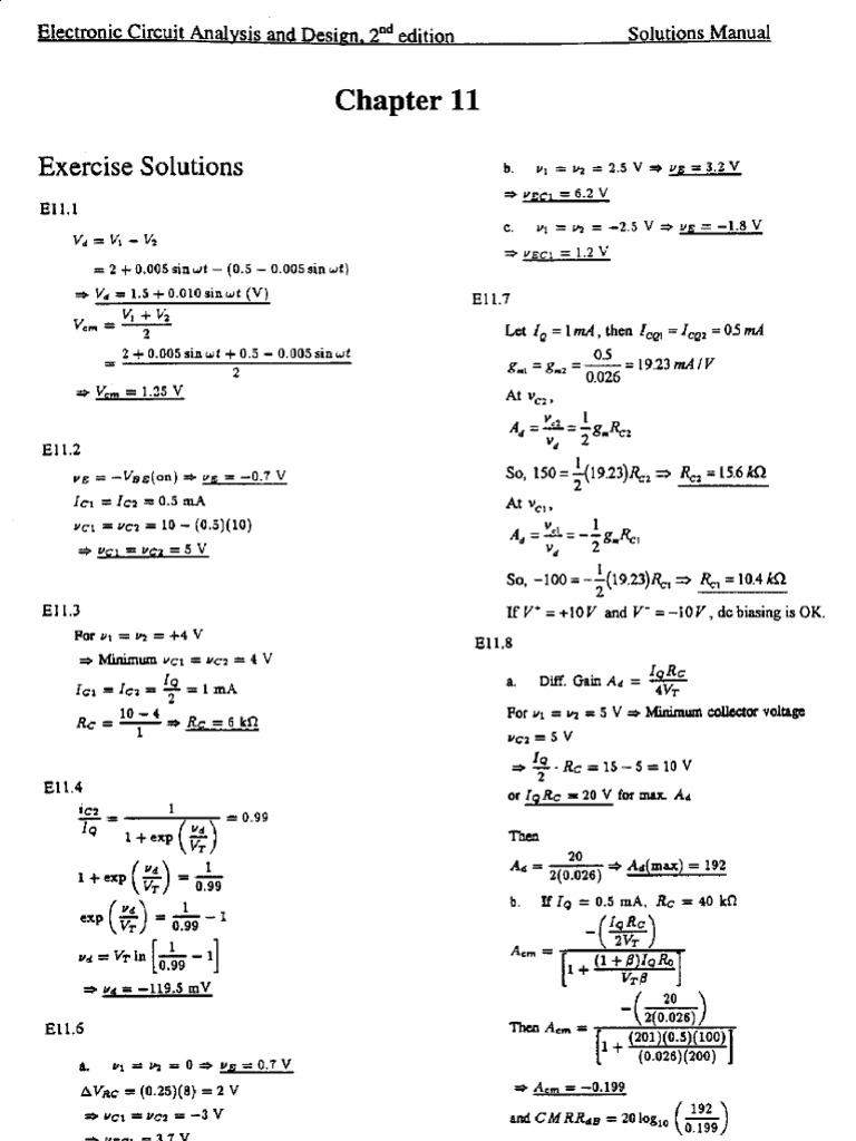 Neamen - Electronic Circuit Analysis and Design 2nd Ed ...