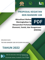 Proposal Kegiatan Dan Sponsorship KKN Mandiri 108 Surakarta