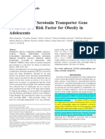 Sookoian2007 Short Allele of Serotonin Transporter Gene Promoter Is A Risk Factor For Obesity in Adolescents.