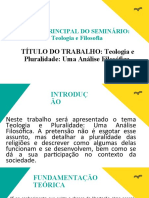 Apresentação - Teologia e Filosofia