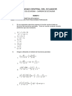 Deber 5 (Integración Por Fracciones Parciales)